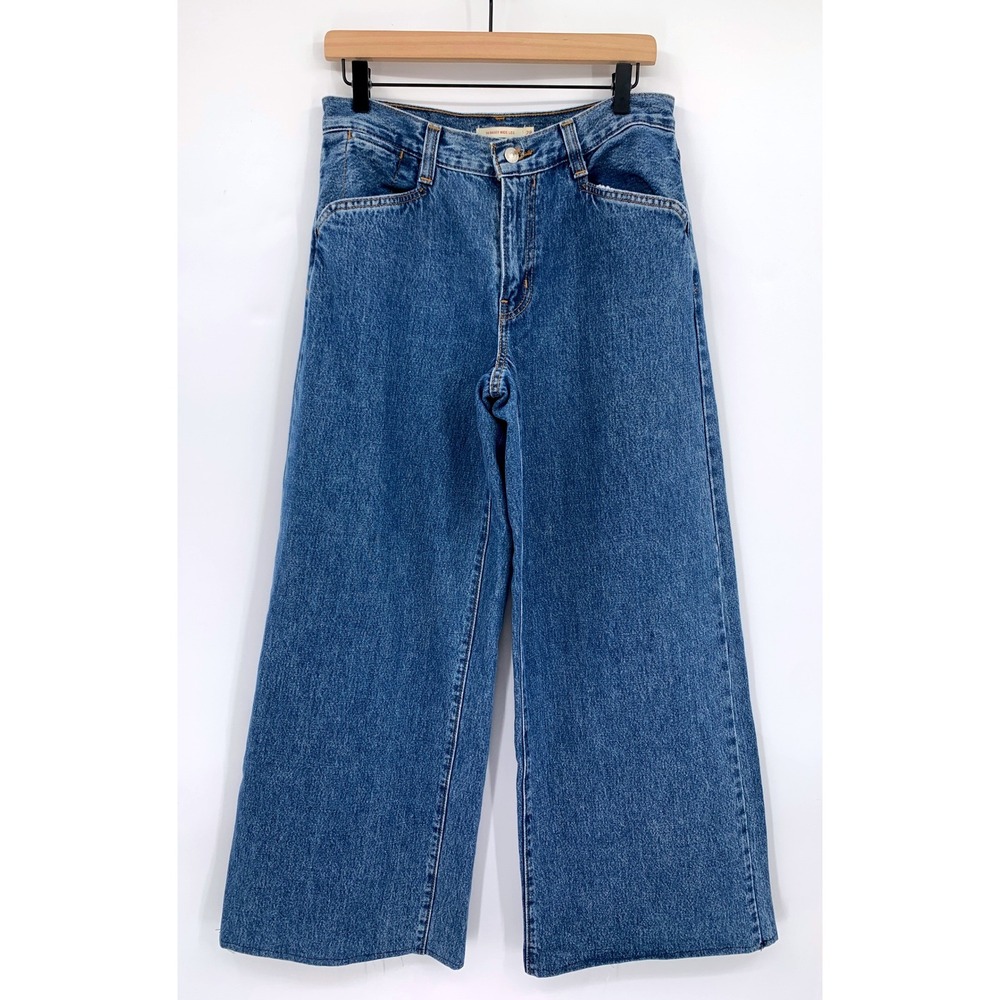 Levis '94 Baggy Wide Leg Jeans Women 28 Blue Medium Wash 100% Cotton Denim Pants